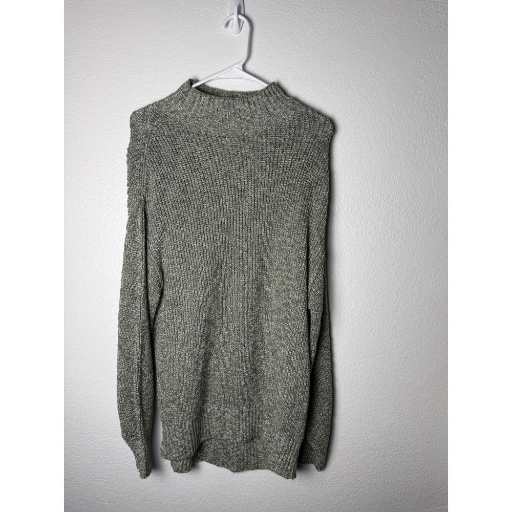 Aerie NWT Women's Green Marled Off Shoulder Chunky Knit Sweater Size M Oversized